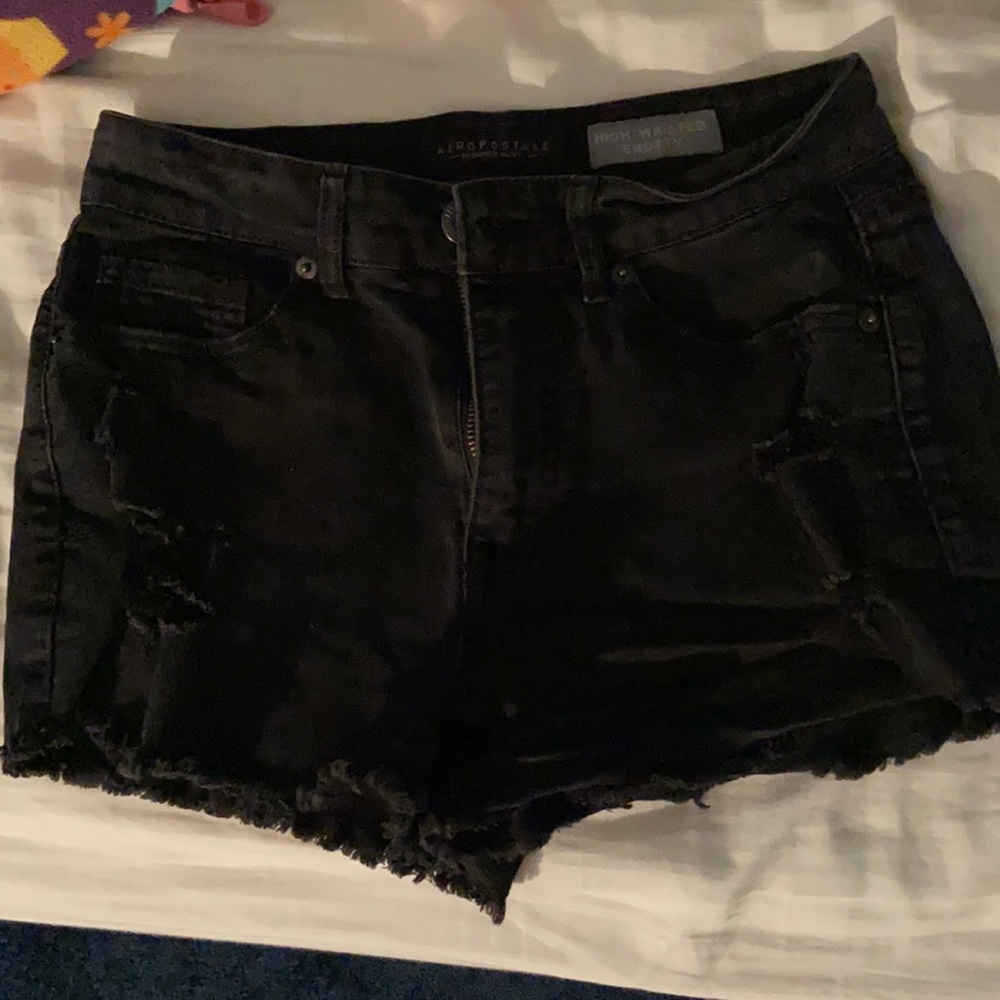Black high waisted shorts